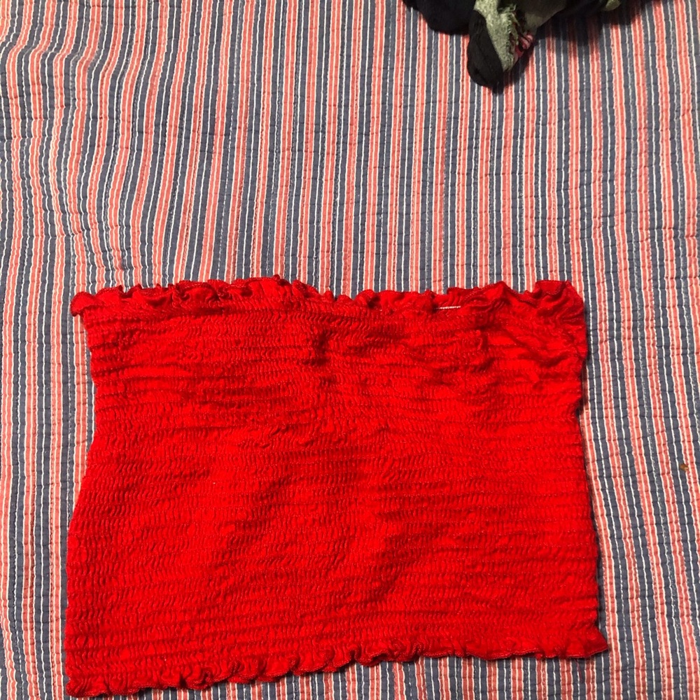 Red tube top